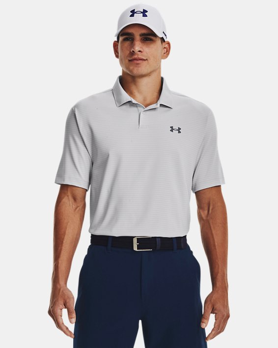 Men's UA Matchplay Stripe Polo in Gray image number 0
